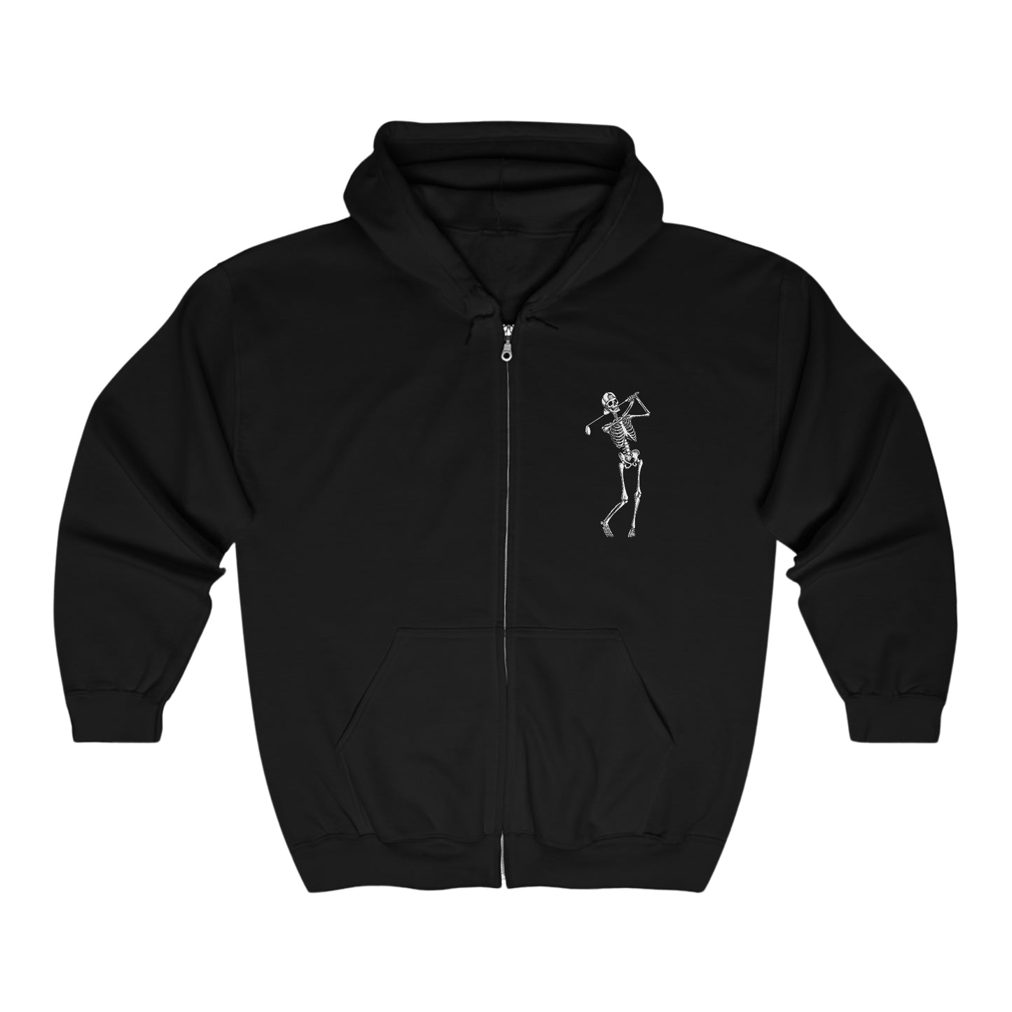 Skeleton Golfer Zip