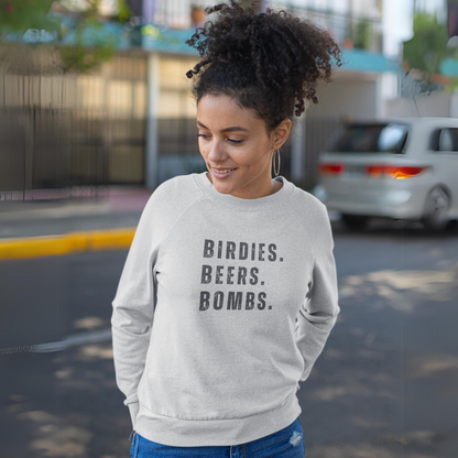 Birdies. Beers. Bombs. Crewneck